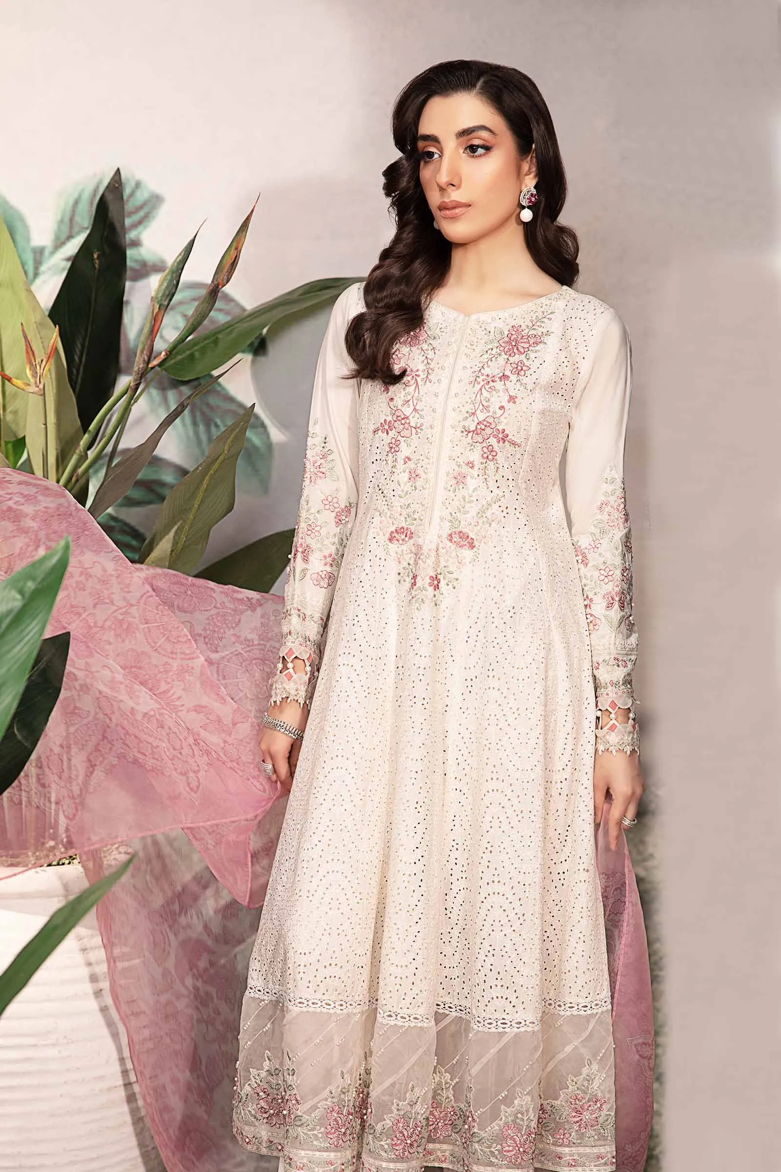 3 Piece Embroidered Net Suit | DW-EA24-08