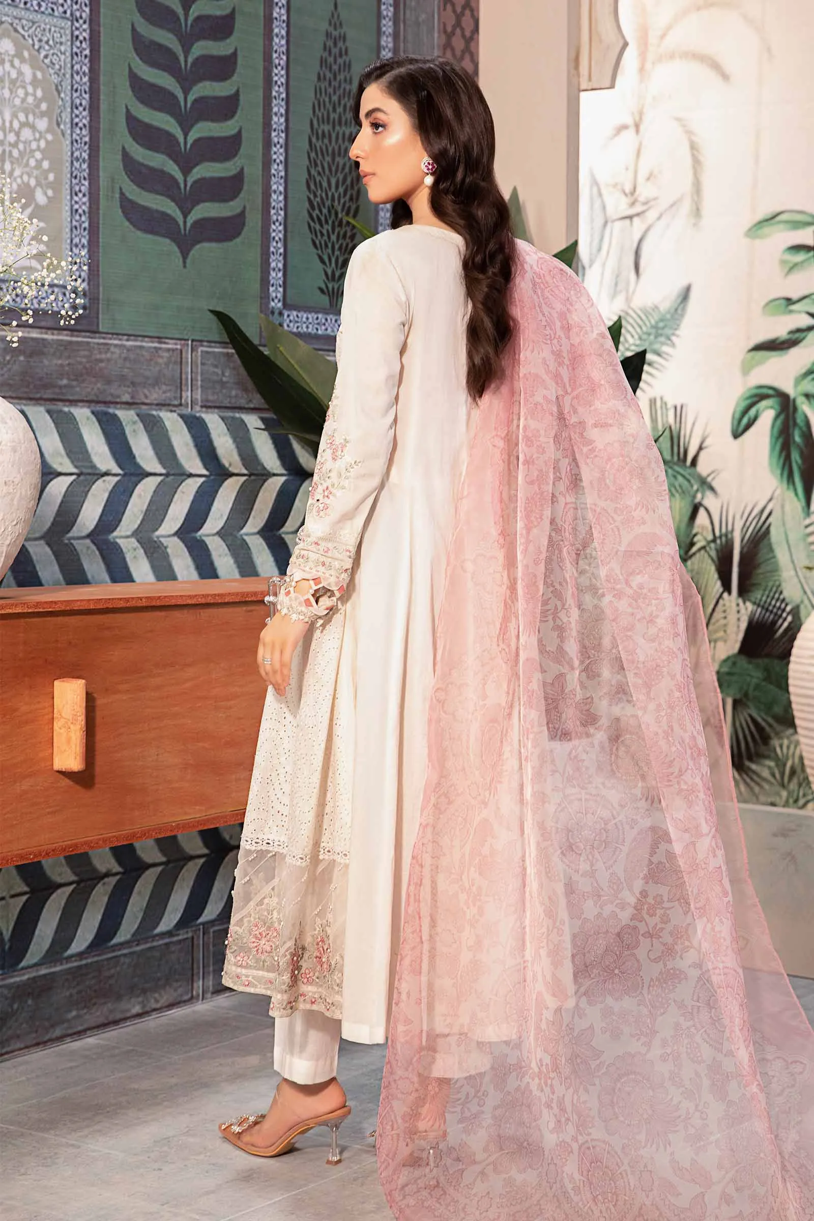 3 Piece Embroidered Net Suit | DW-EA24-08