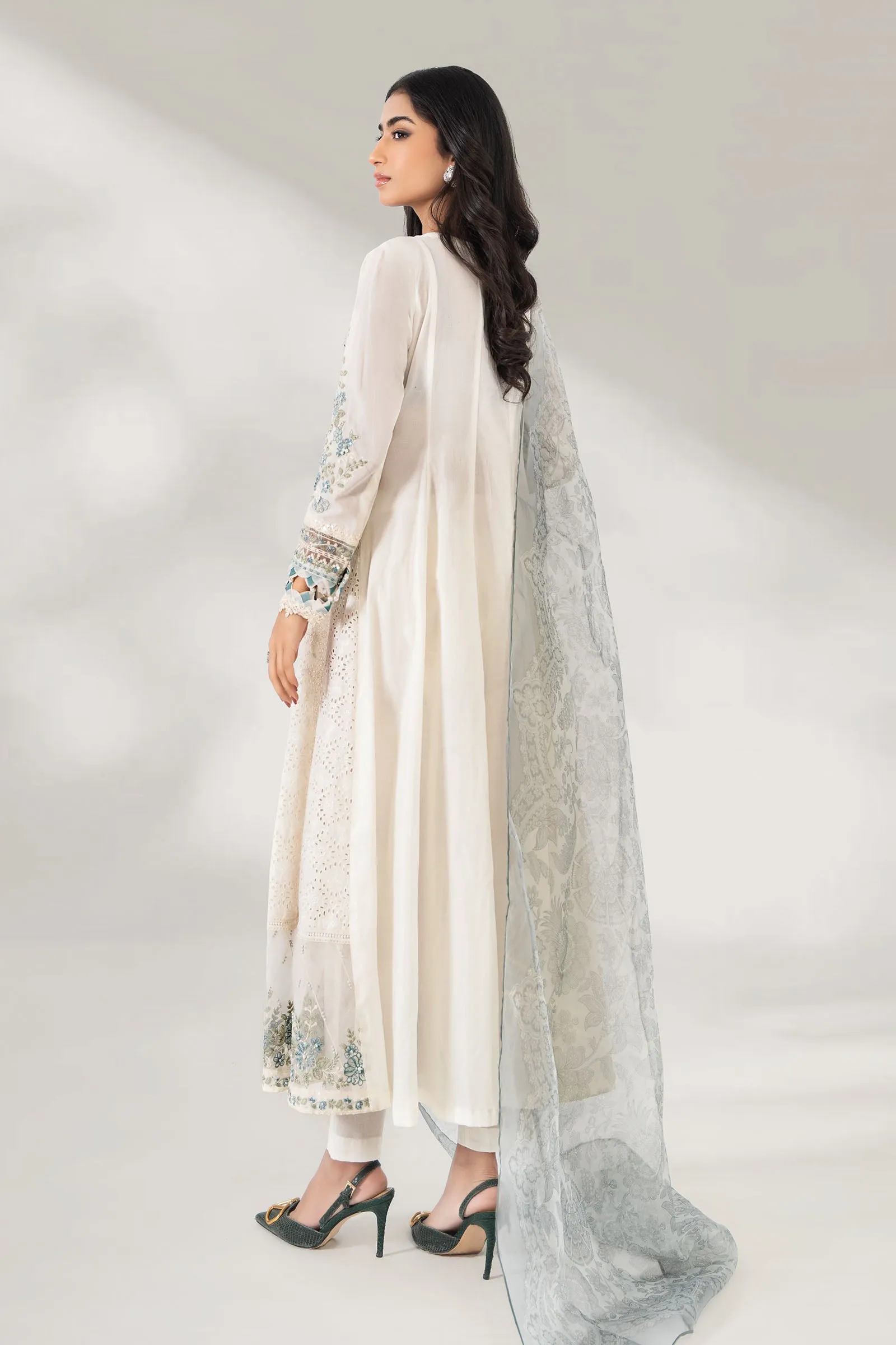 3 Piece Embroidered Net Suit | DW-EA24-08