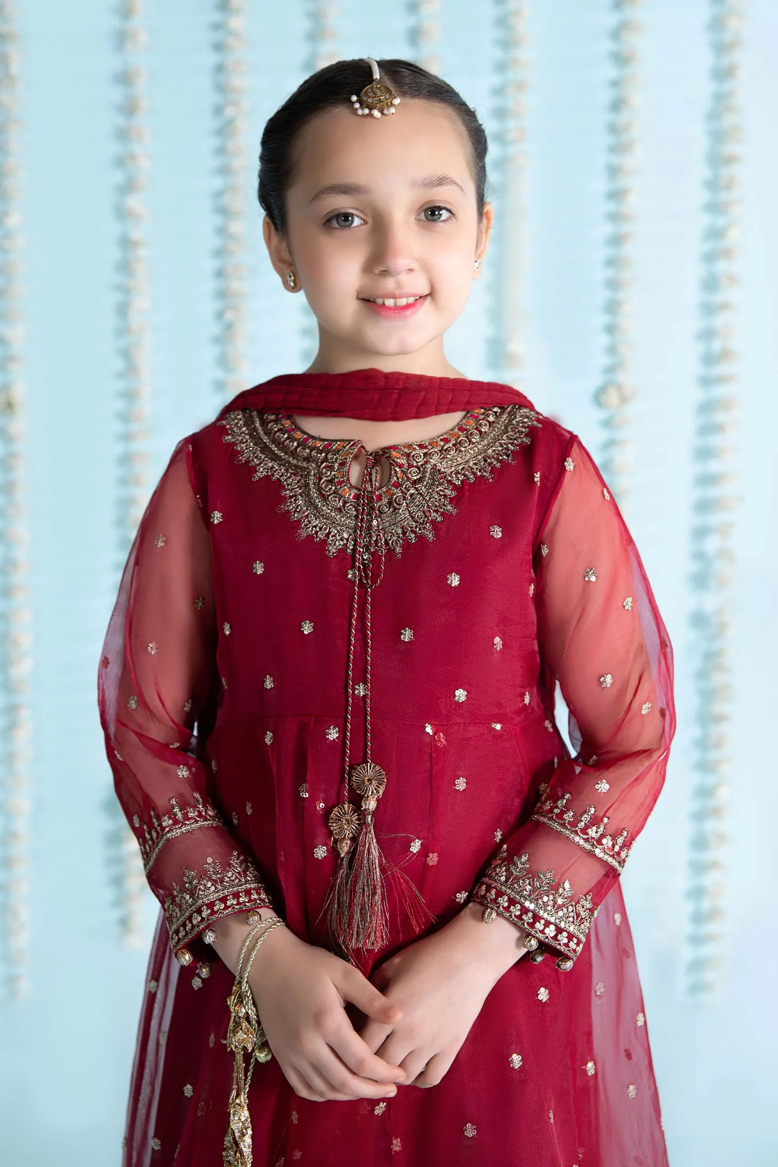 3 Piece Embroidered Organza Suit | MKS-EA24-28