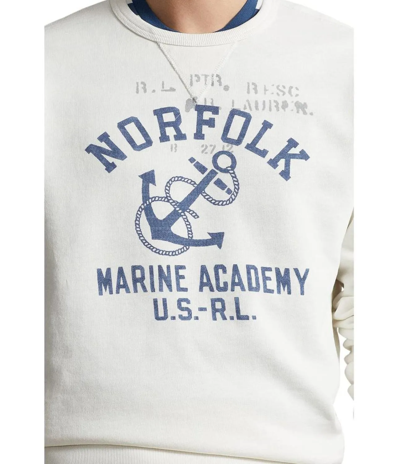 Anchor-Print Fleece Sweatshirt