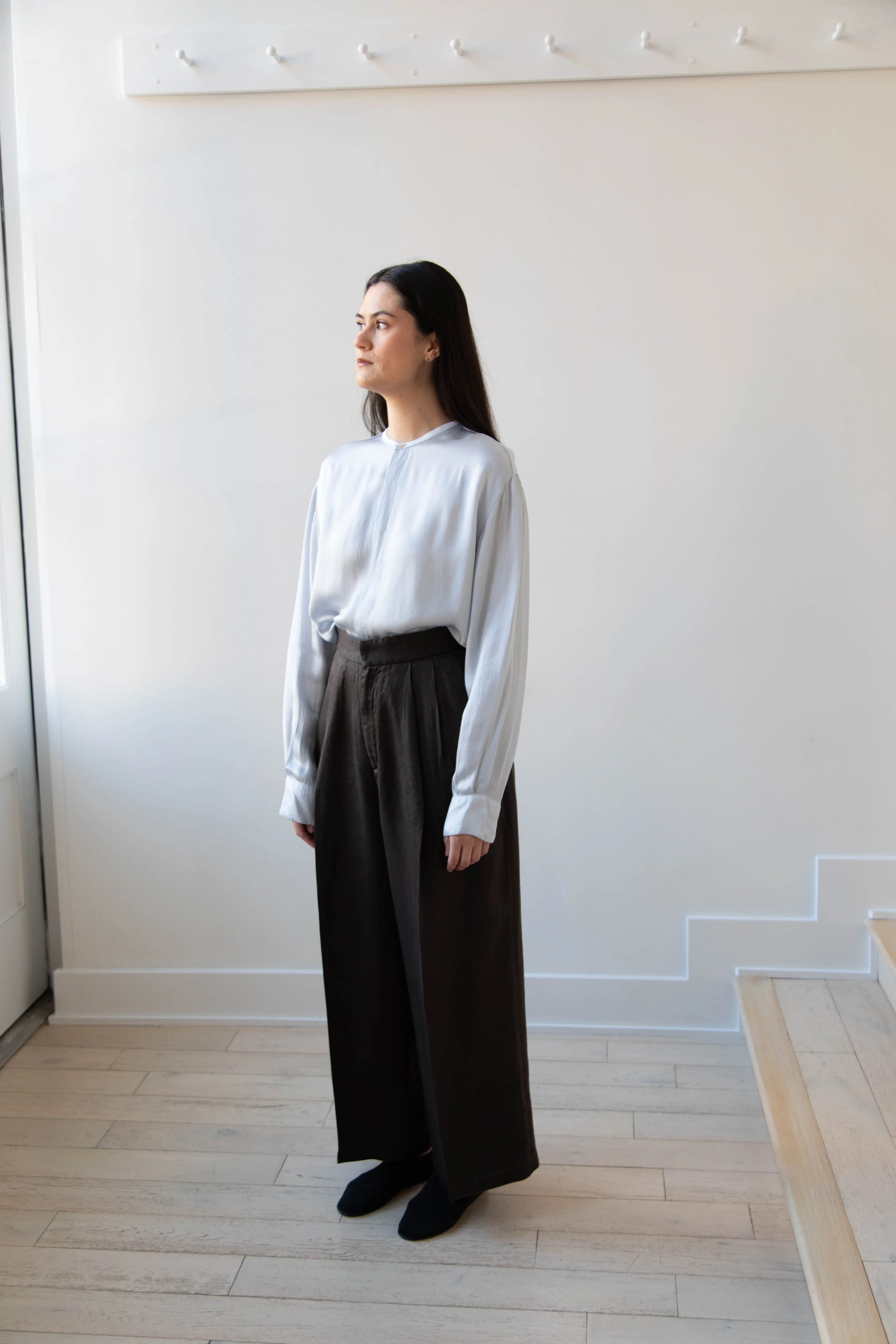 Aton | Garment Dyed Wide Leg Pants