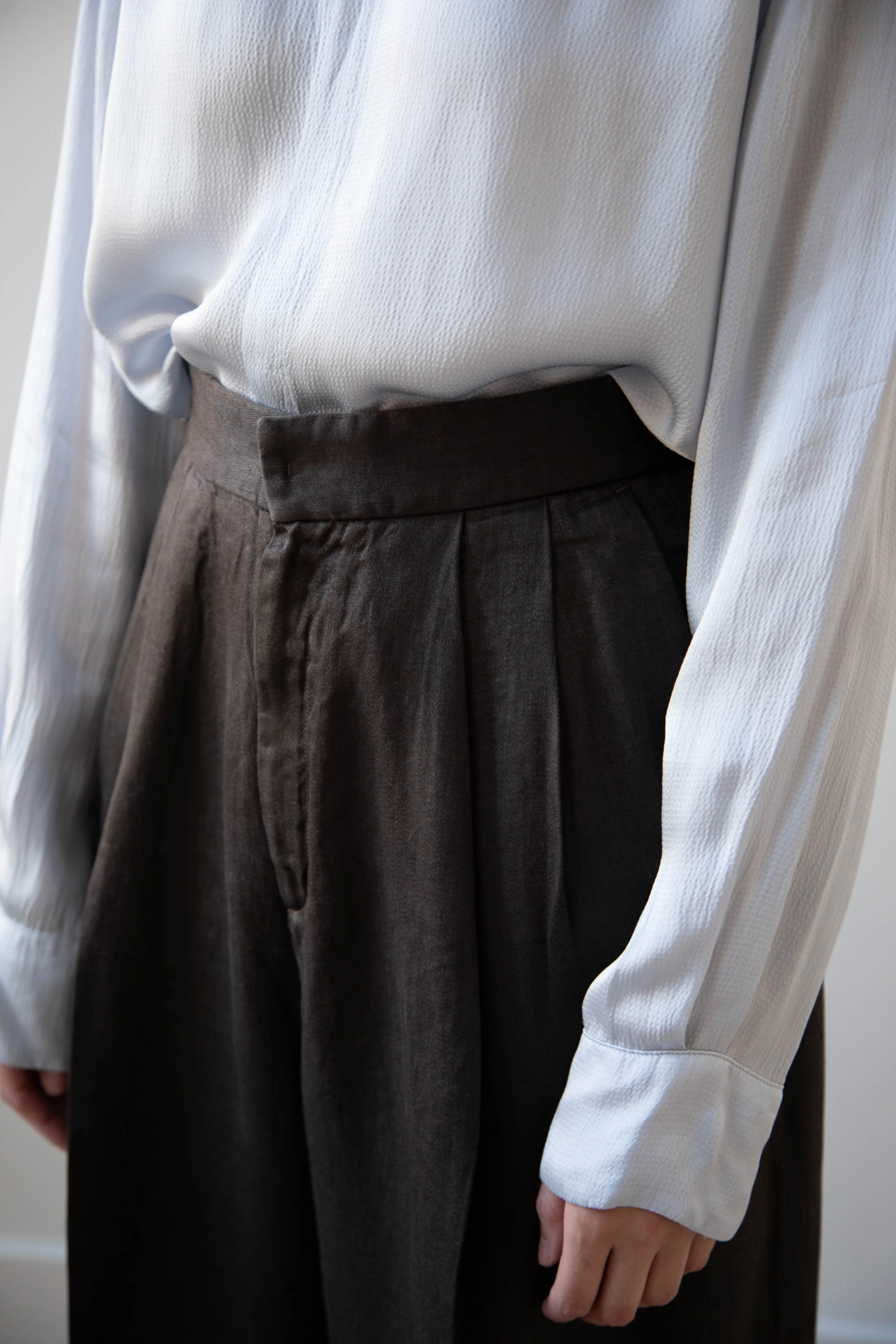 Aton | Garment Dyed Wide Leg Pants