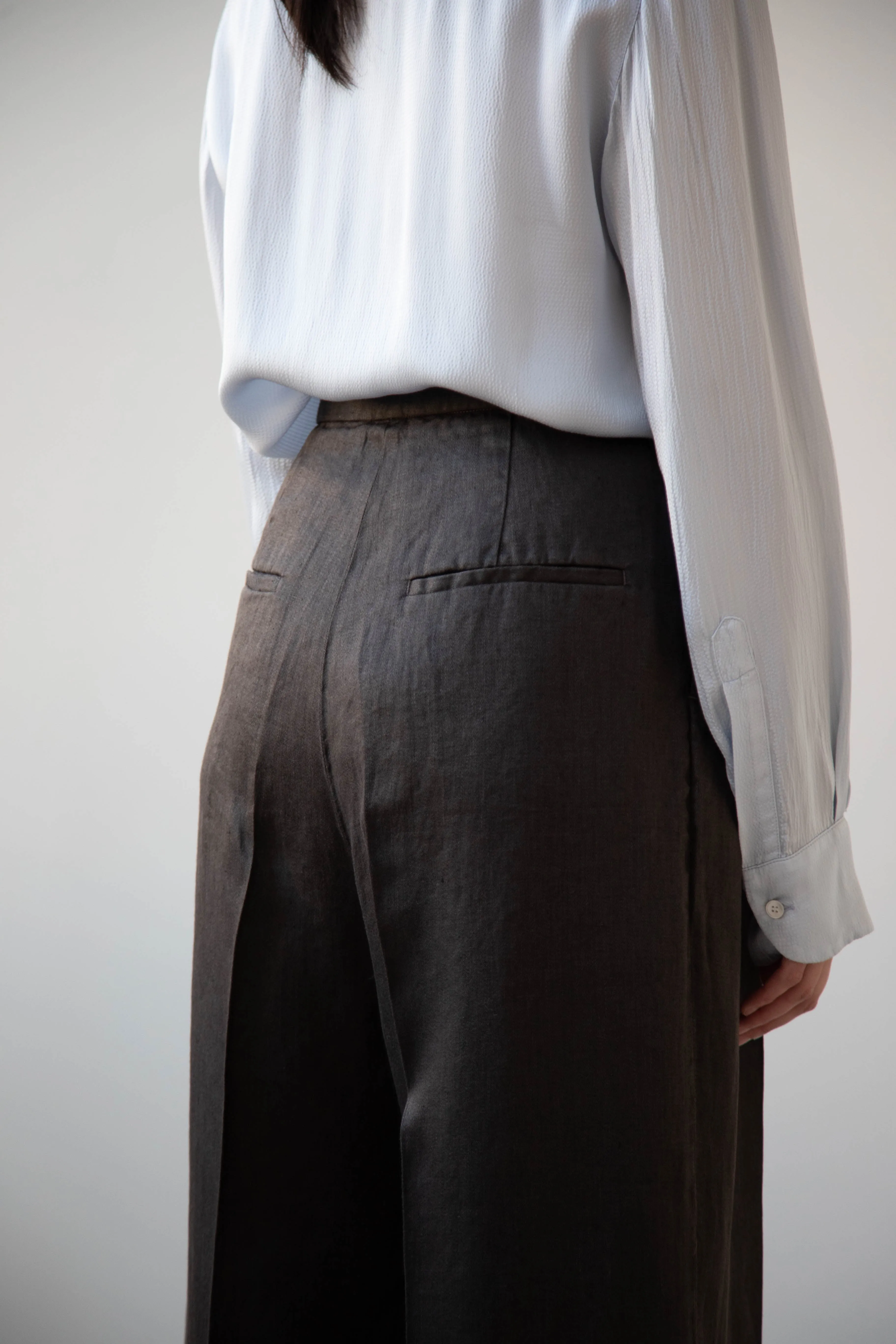 Aton | Garment Dyed Wide Leg Pants