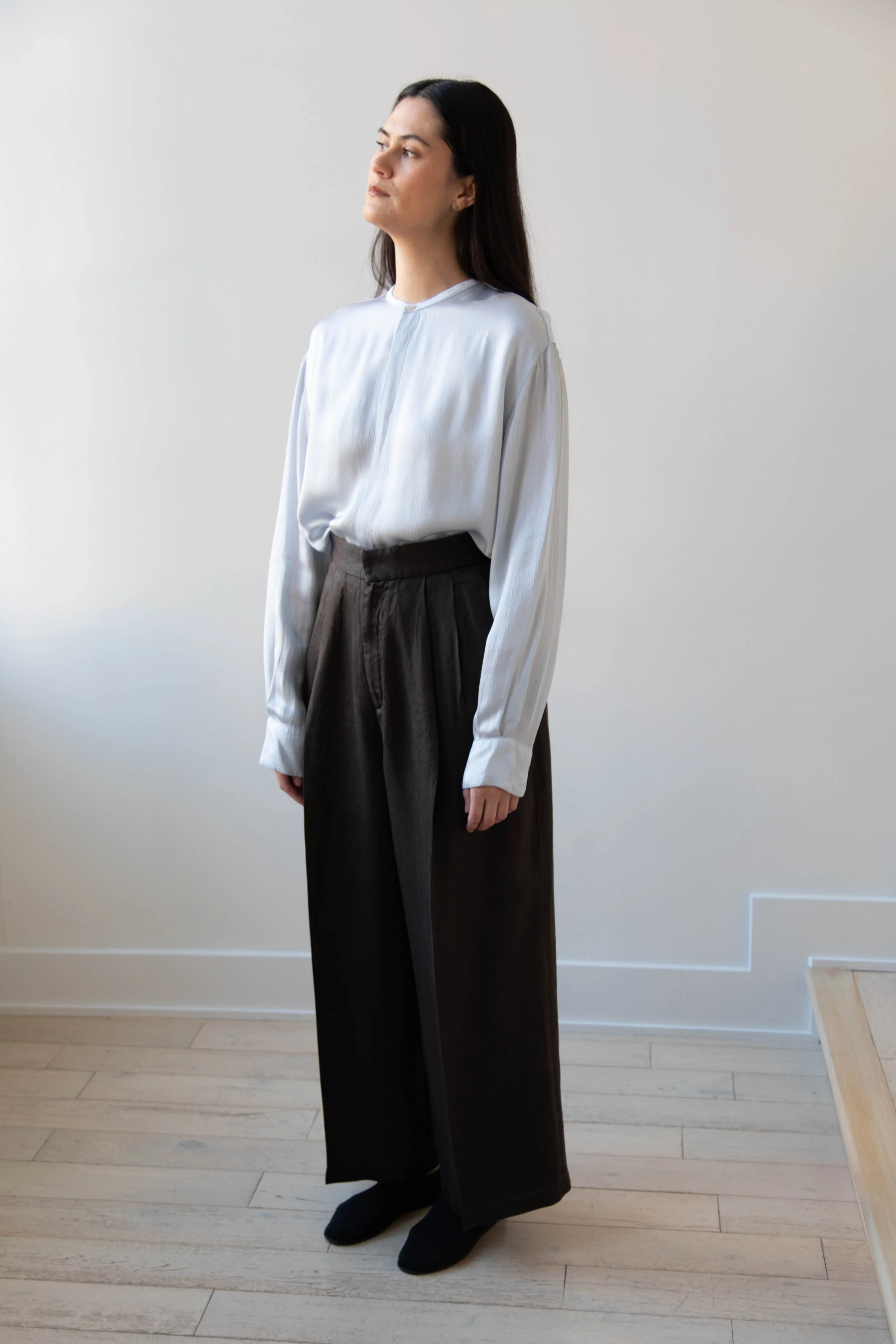 Aton | Garment Dyed Wide Leg Pants