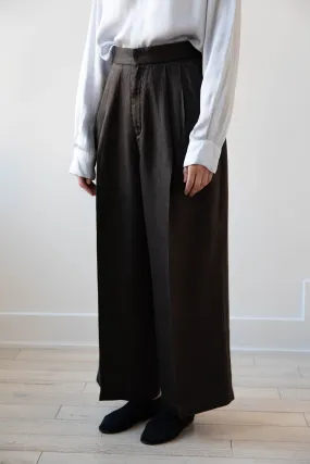 Aton | Garment Dyed Wide Leg Pants