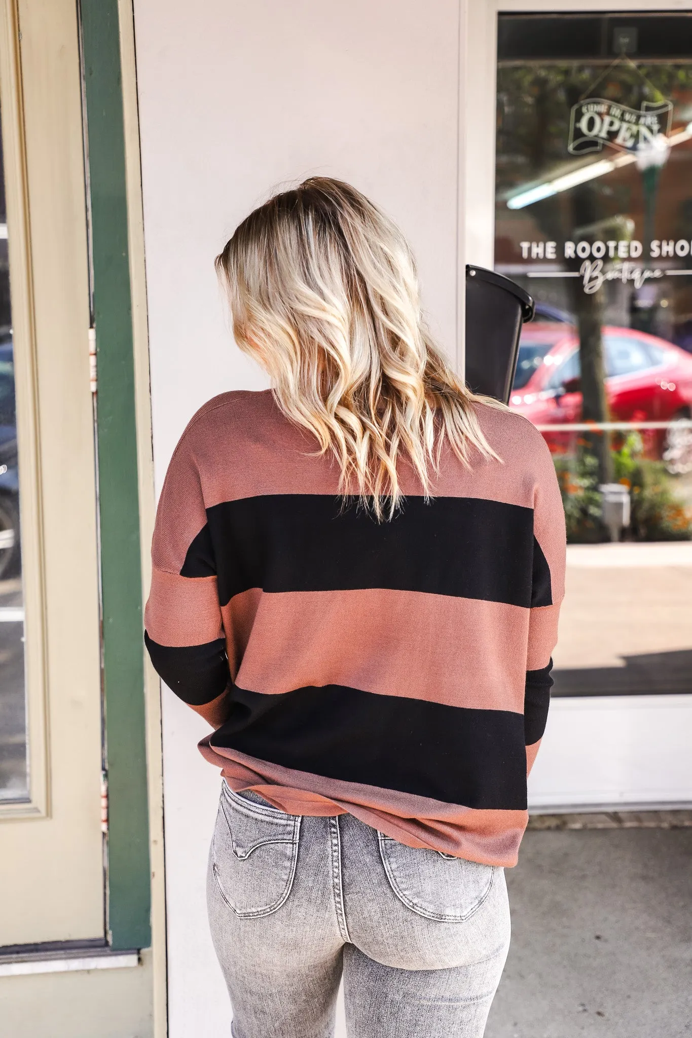 Autumn Sky Striped Sweater