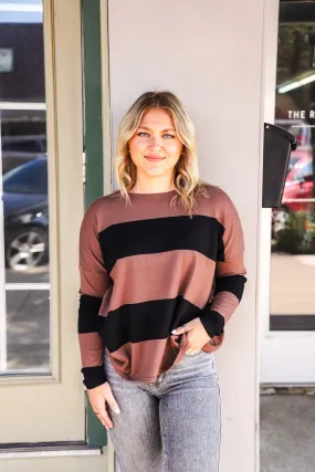 Autumn Sky Striped Sweater