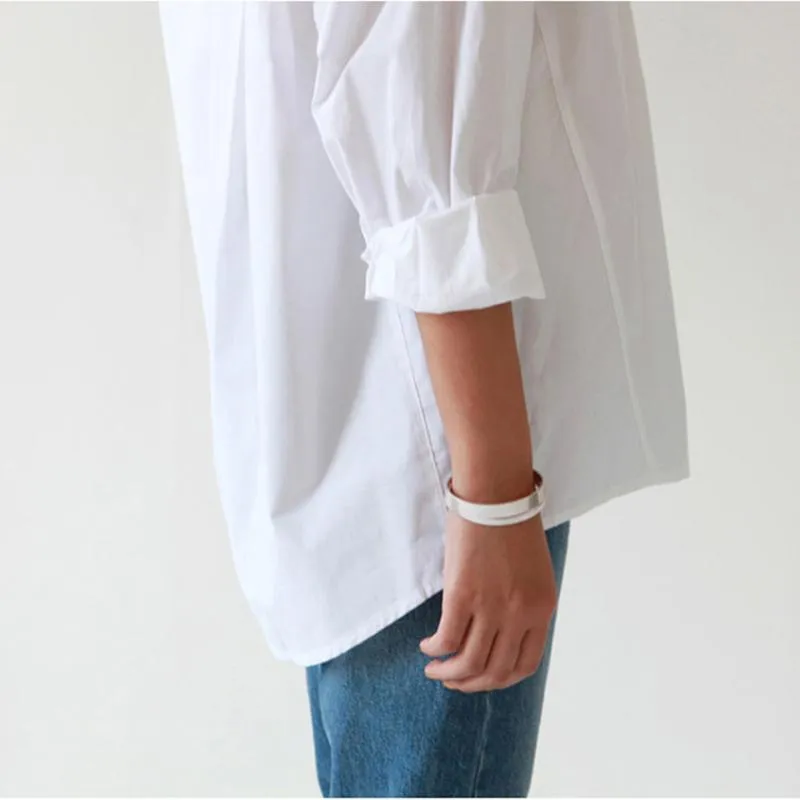 Basic Feel White Button Up Shirt