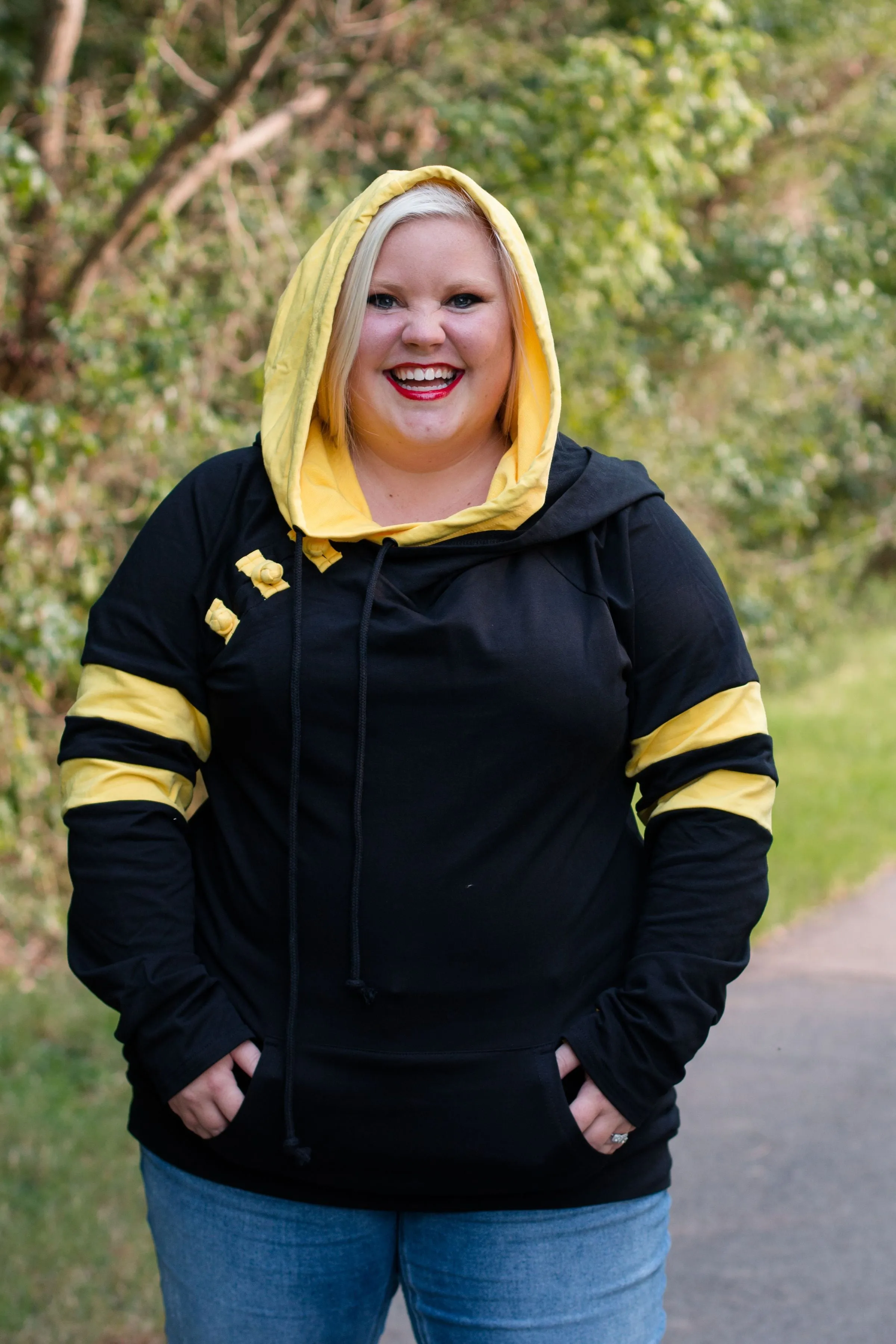 Black and Gold Gameday Hoodie-Women & Kids