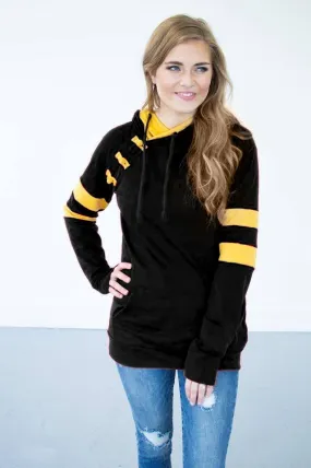 Black and Gold Gameday Hoodie-Women & Kids