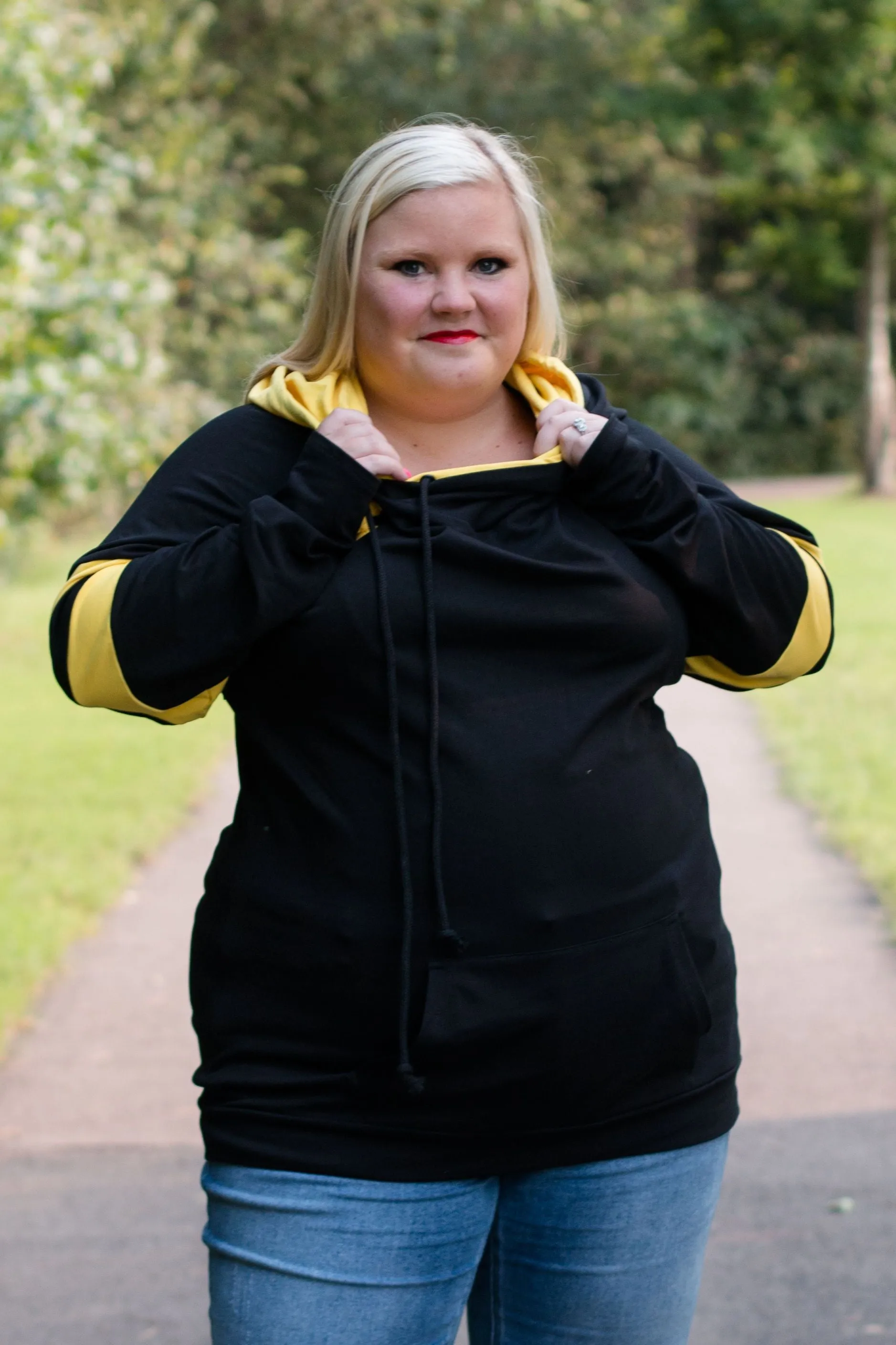 Black and Gold Gameday Hoodie-Women & Kids