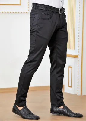 Black "V-metal" Tech Pants