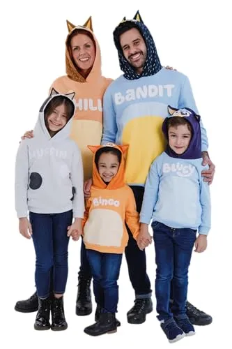 Bluey Bingo Little Boys Fleece Matching Family Pullover Hoodie 6