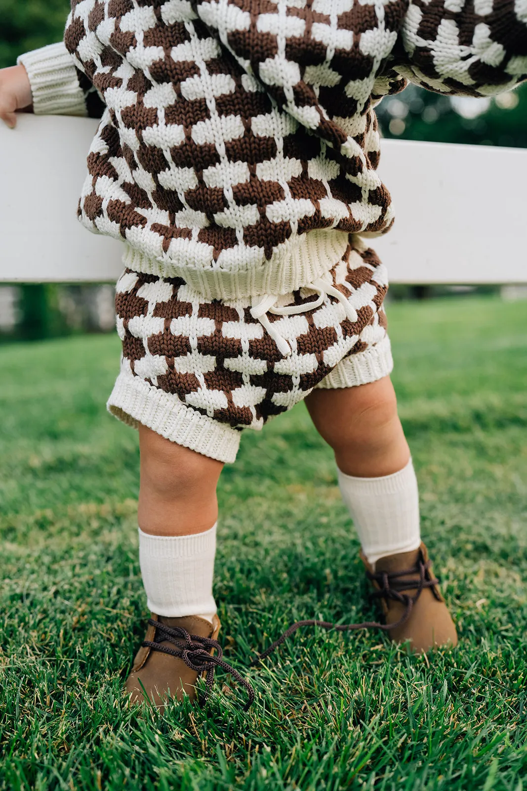 Brown   Cream Knit Bloomers