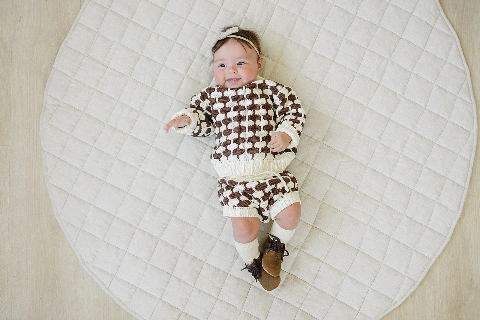 Brown   Cream Knit Bloomers