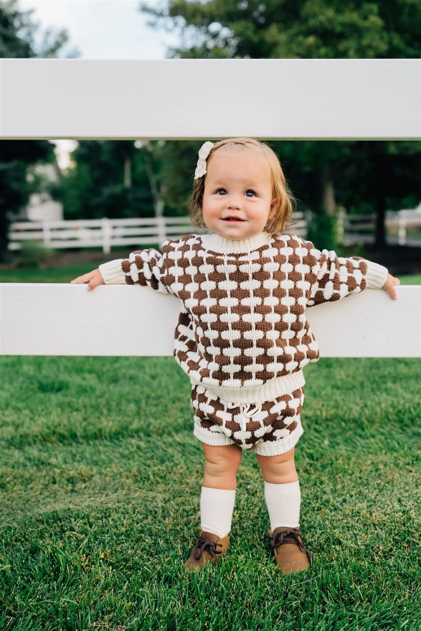 Brown   Cream Knit Bloomers