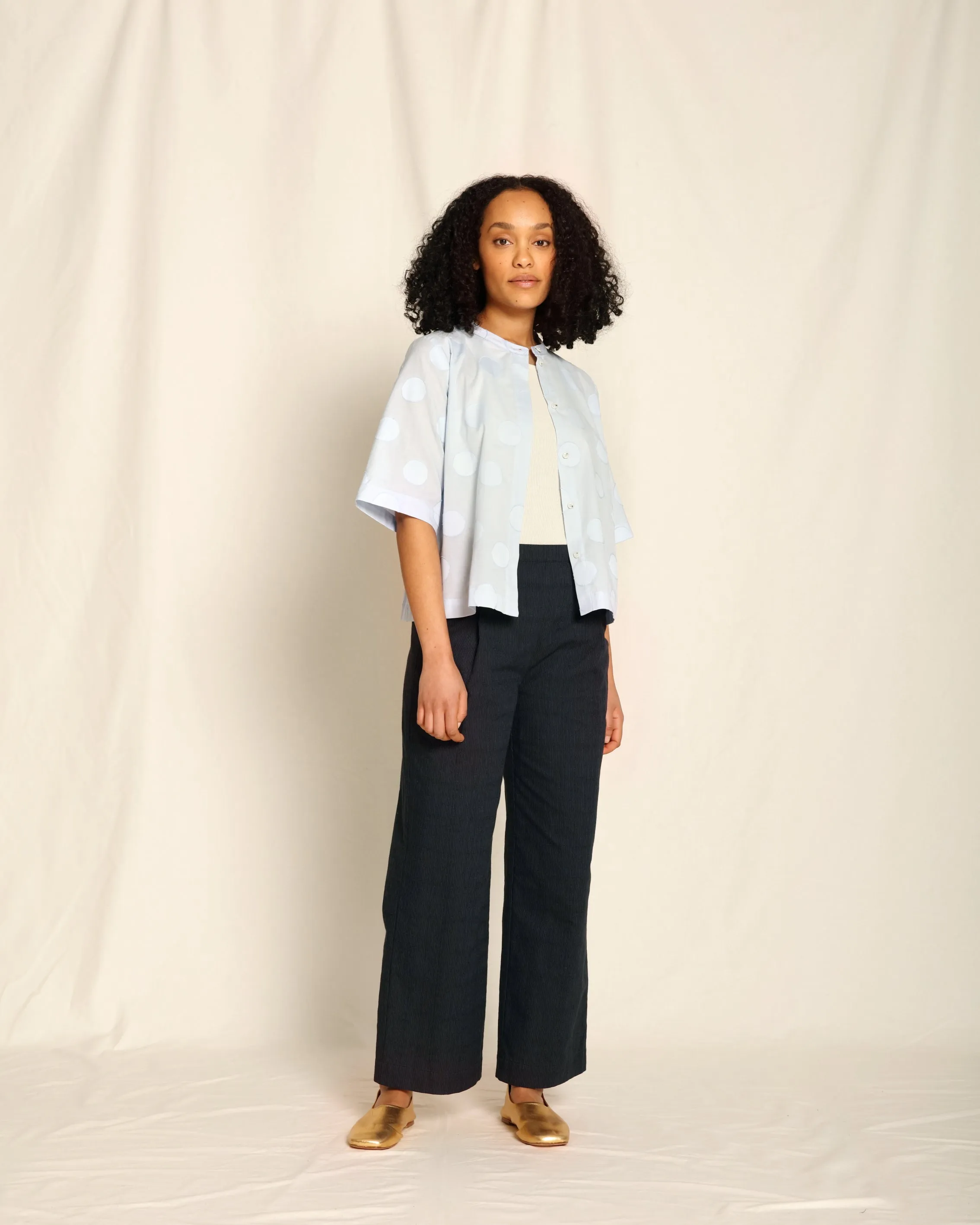 Cara Trousers Oak Blue/Black