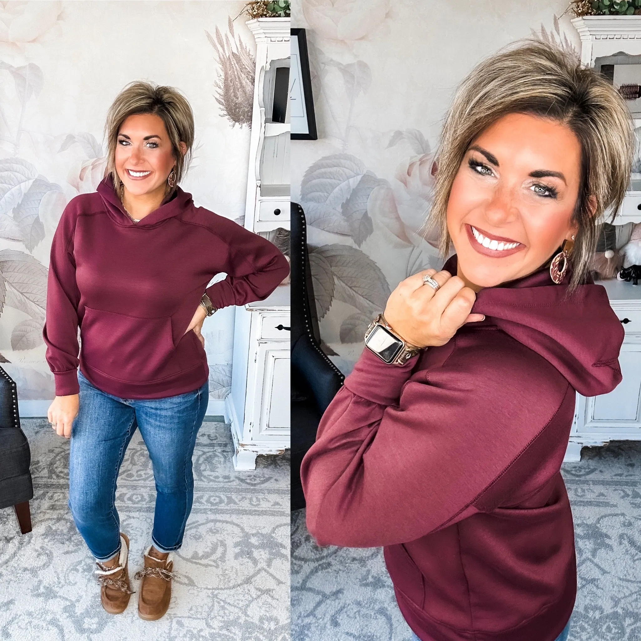 Charmed On The Weekend Hoodie - Wine