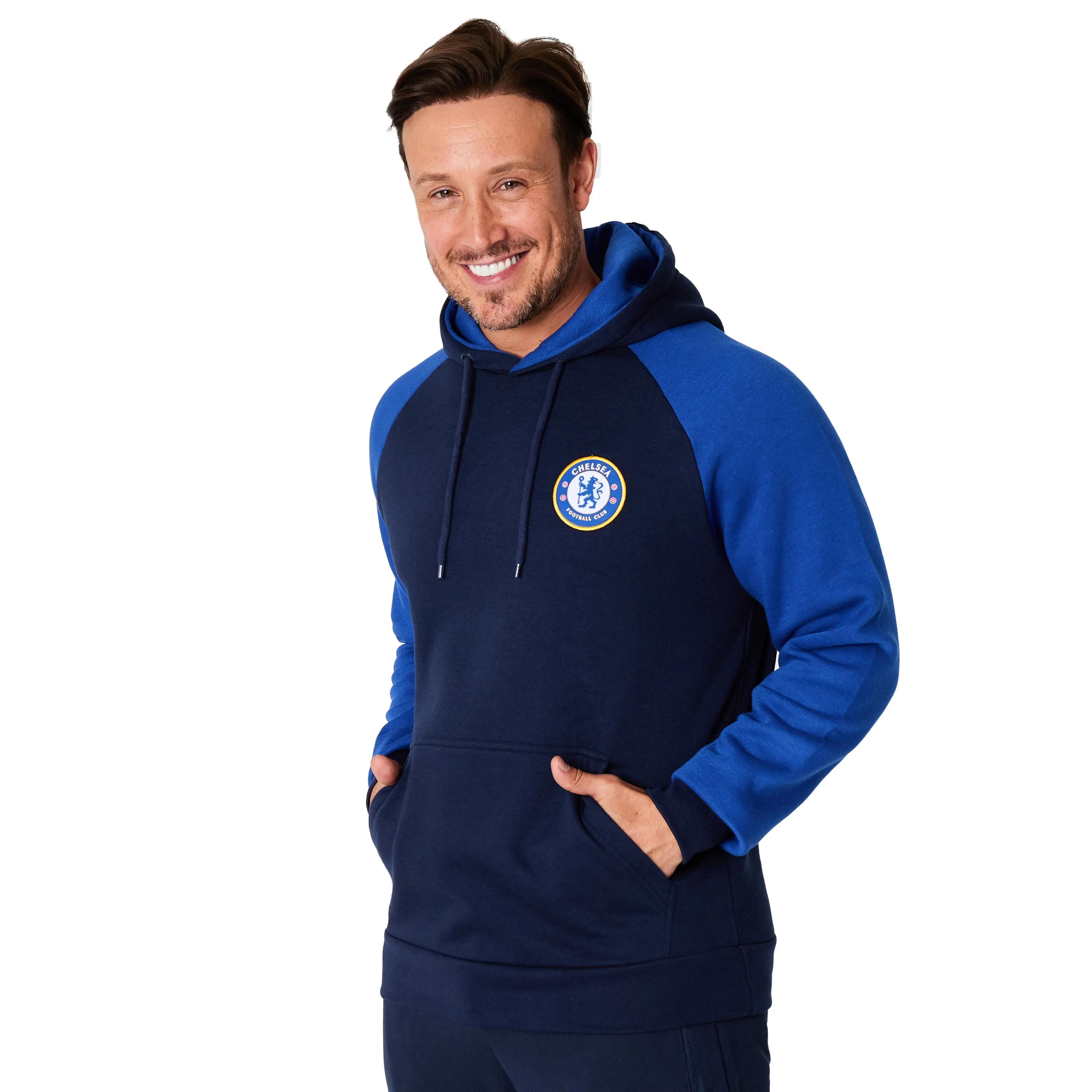 Chelsea F.C. Mens Hoodie with Kangaroo Pocket