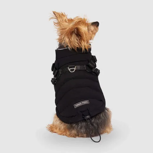 classic harness puffer - black - last one!