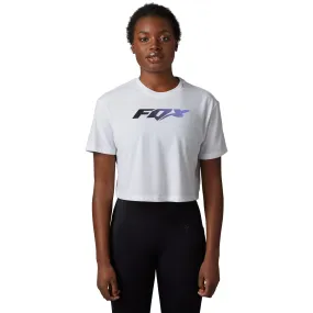 Fox Racing  Womens Morphic Crop T-Shirt Tee Short Sleeve Relaxed Fit White