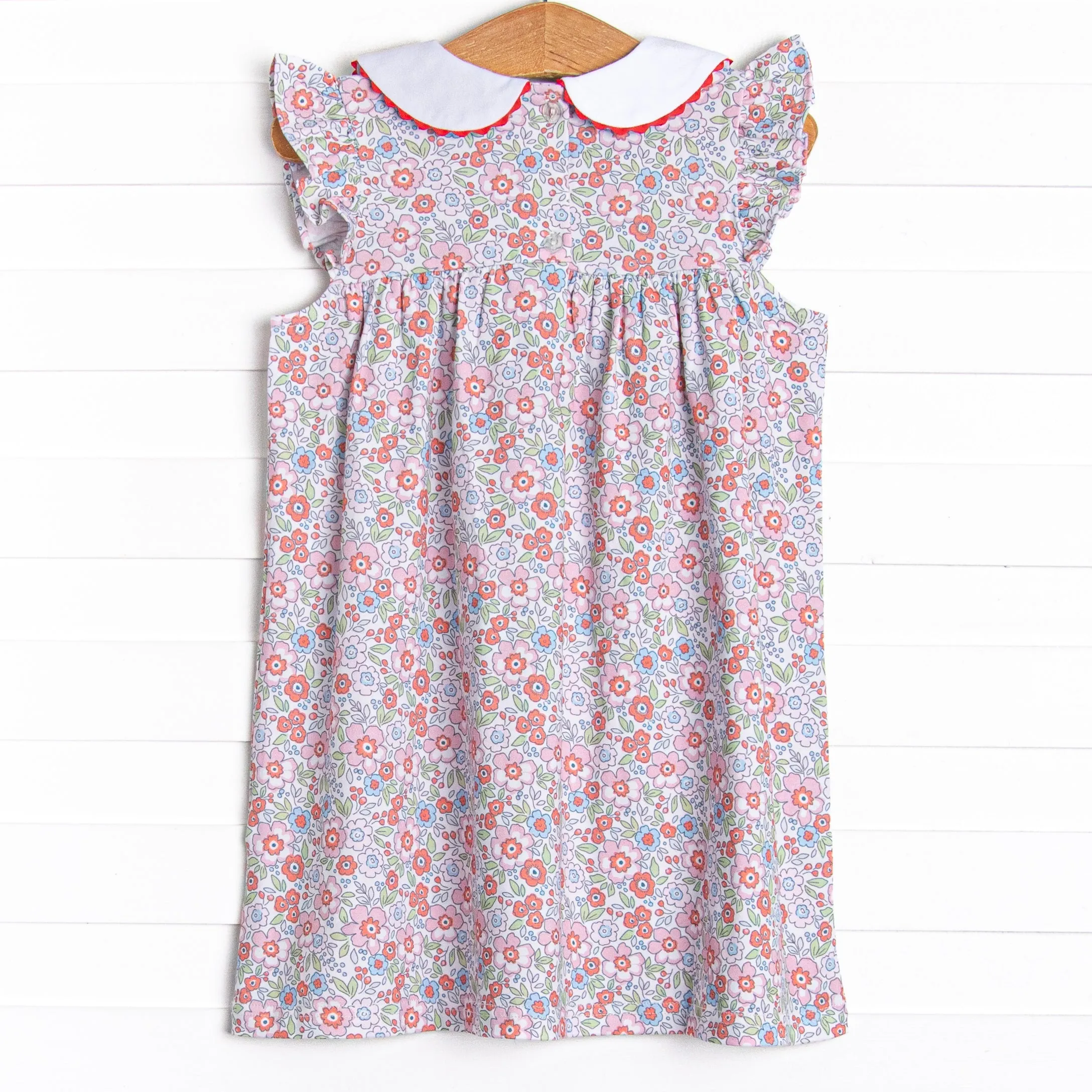 Fresh Market Florals Dress, Red