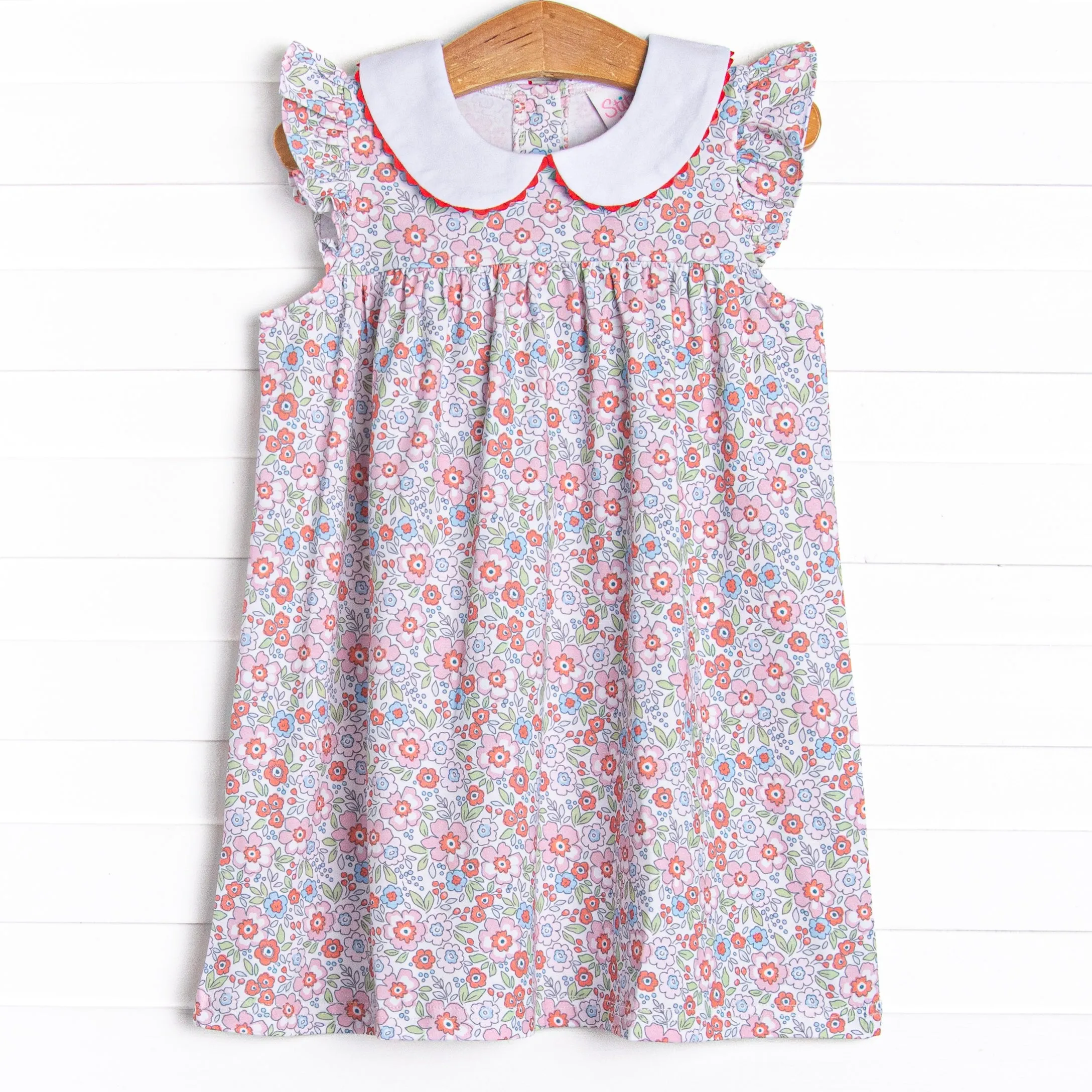 Fresh Market Florals Dress, Red