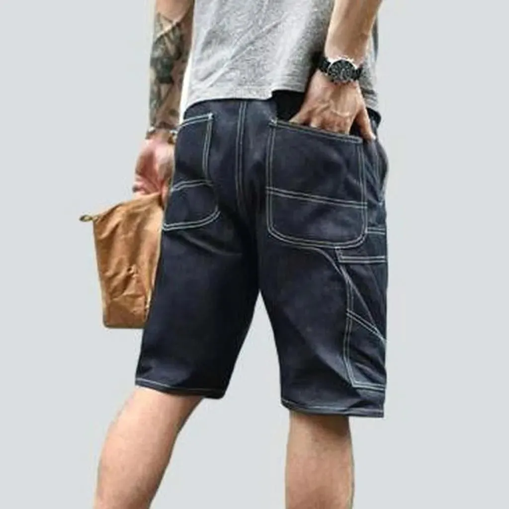 High-quality indigo jeans shorts