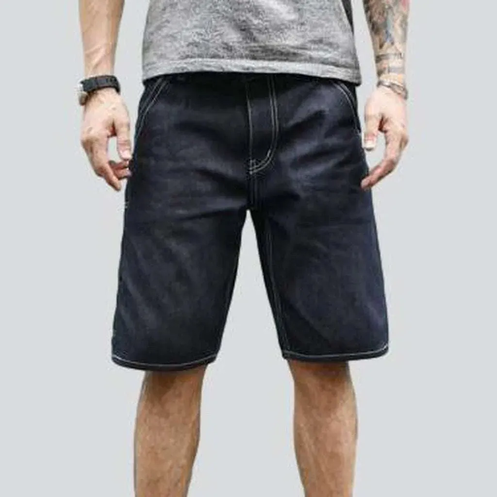 High-quality indigo jeans shorts