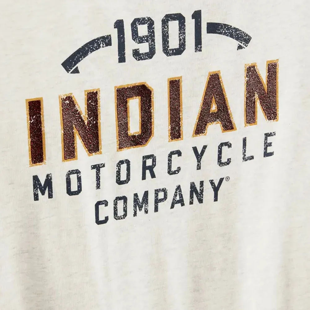 Indian Motorcycle  Womens 1901 IMC Glitter T-Shirt Tee Lightweight Comfy Grey