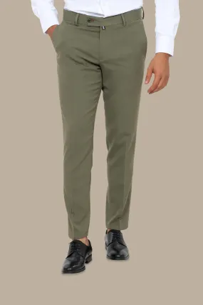 Khaki Classic Plain Pants