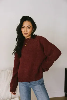 Madilyn Cozy Sweater in Wine - FINAL SALE