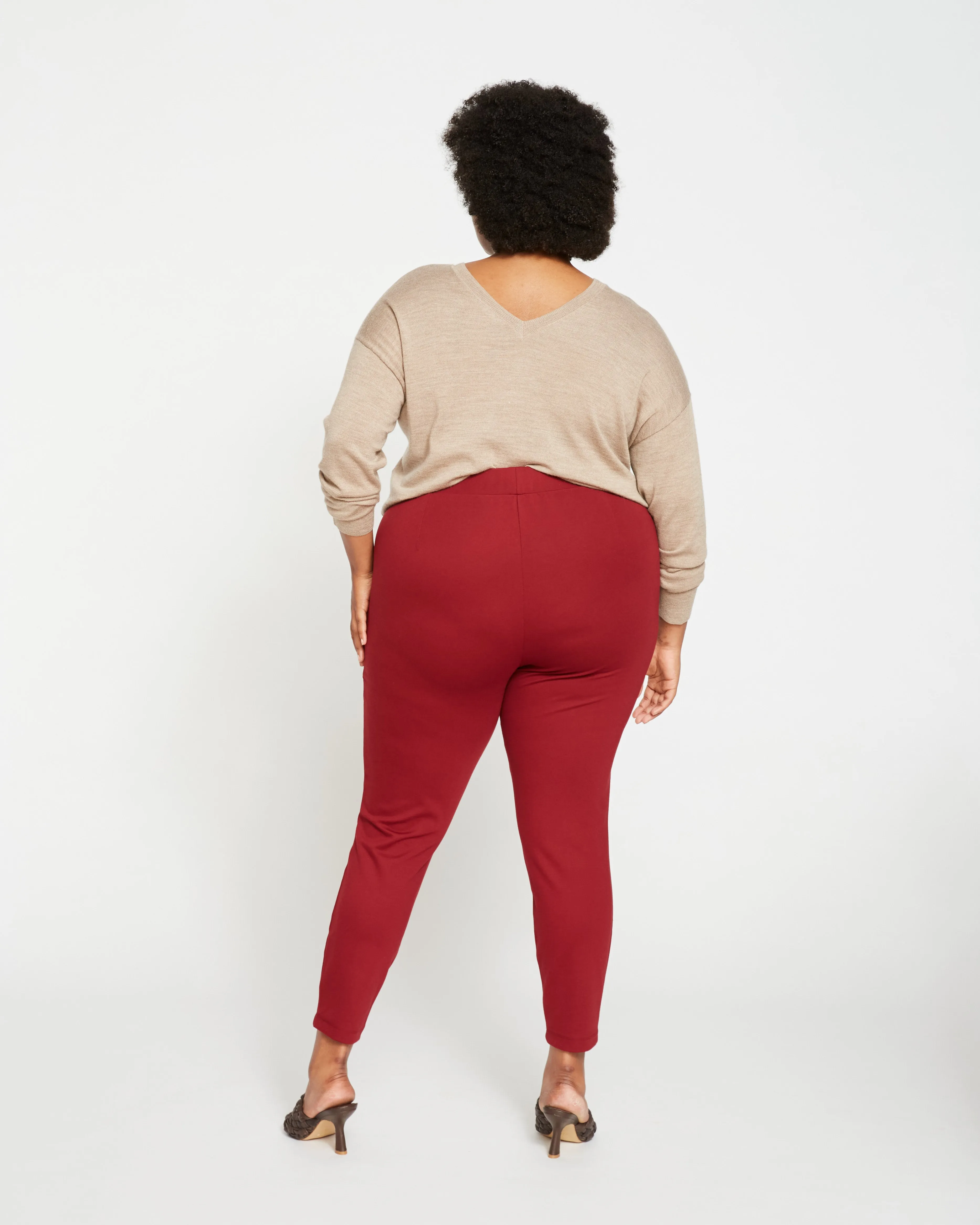 Minimalist Moro Pocket Signature Ponte Pants - Red