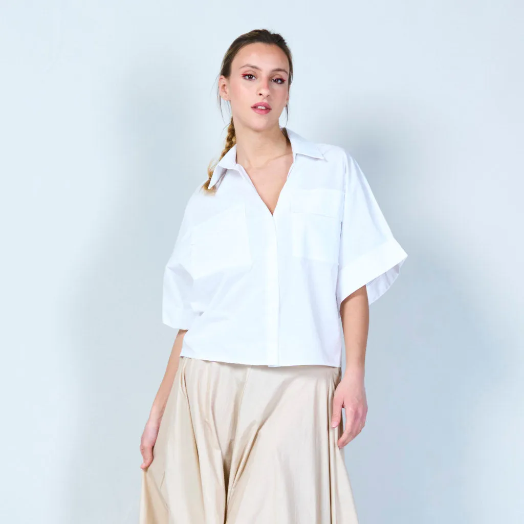 Modern utilitarian white shirt wholesale