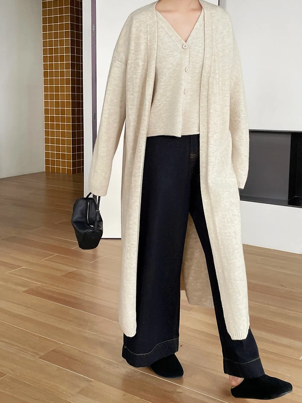 Nicole Woman Knitted Long Cardigan