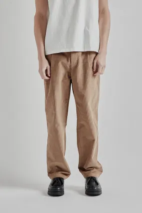 Pleat Cord Pants - Beige