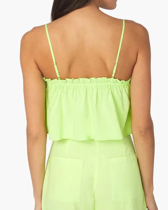 Ruffle Cami Top Sharp Green