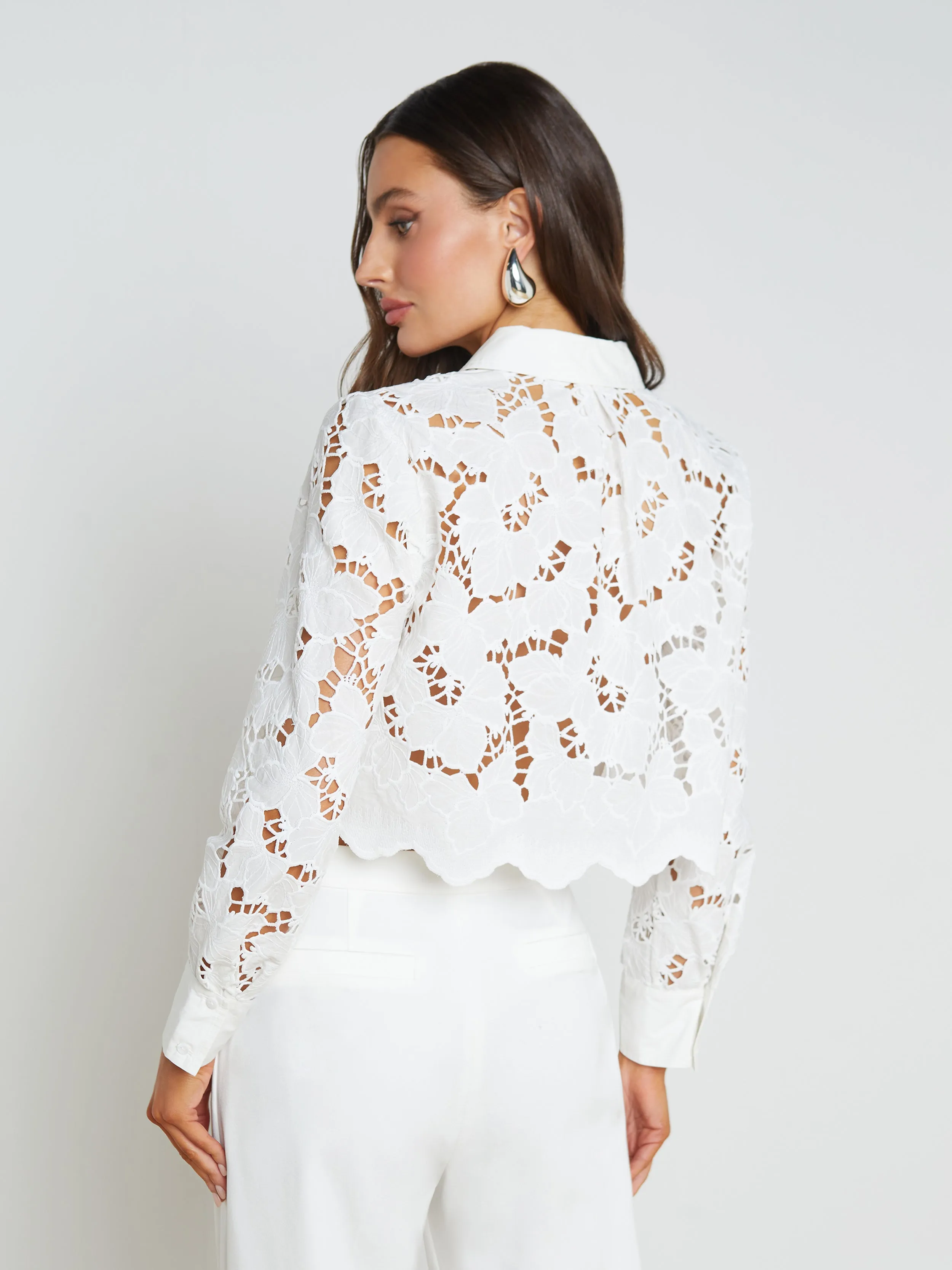 Seychelle Lace Cropped Blouse