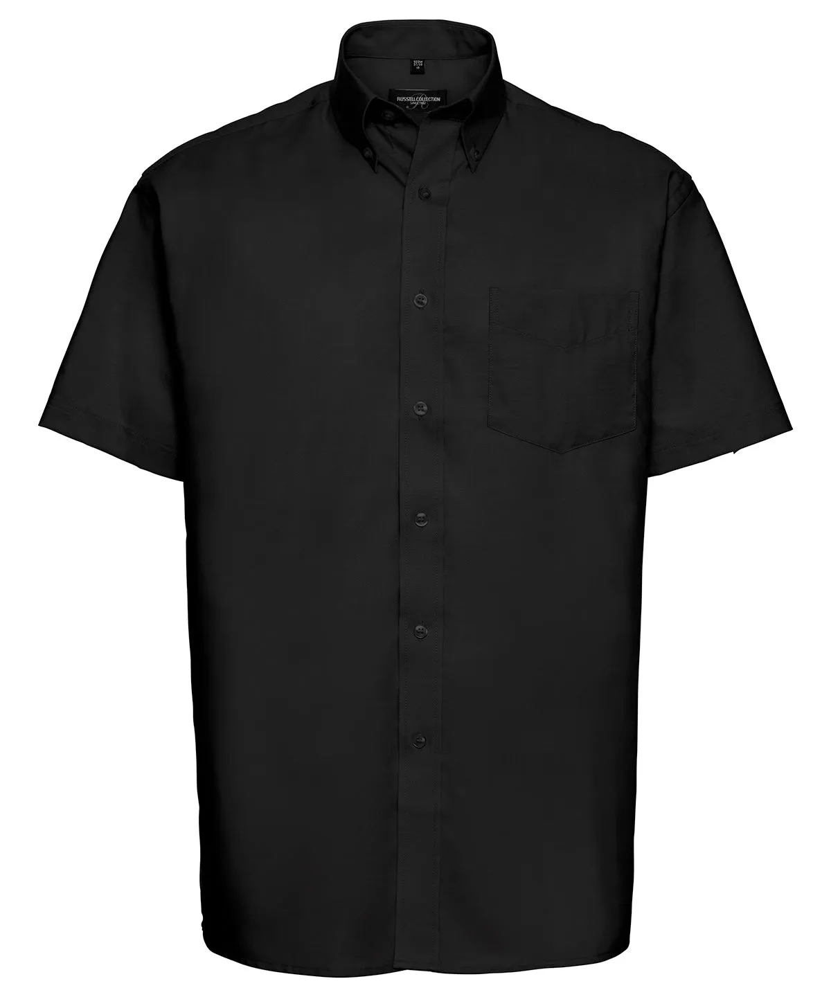 Short sleeve easycare Oxford shirt | Black