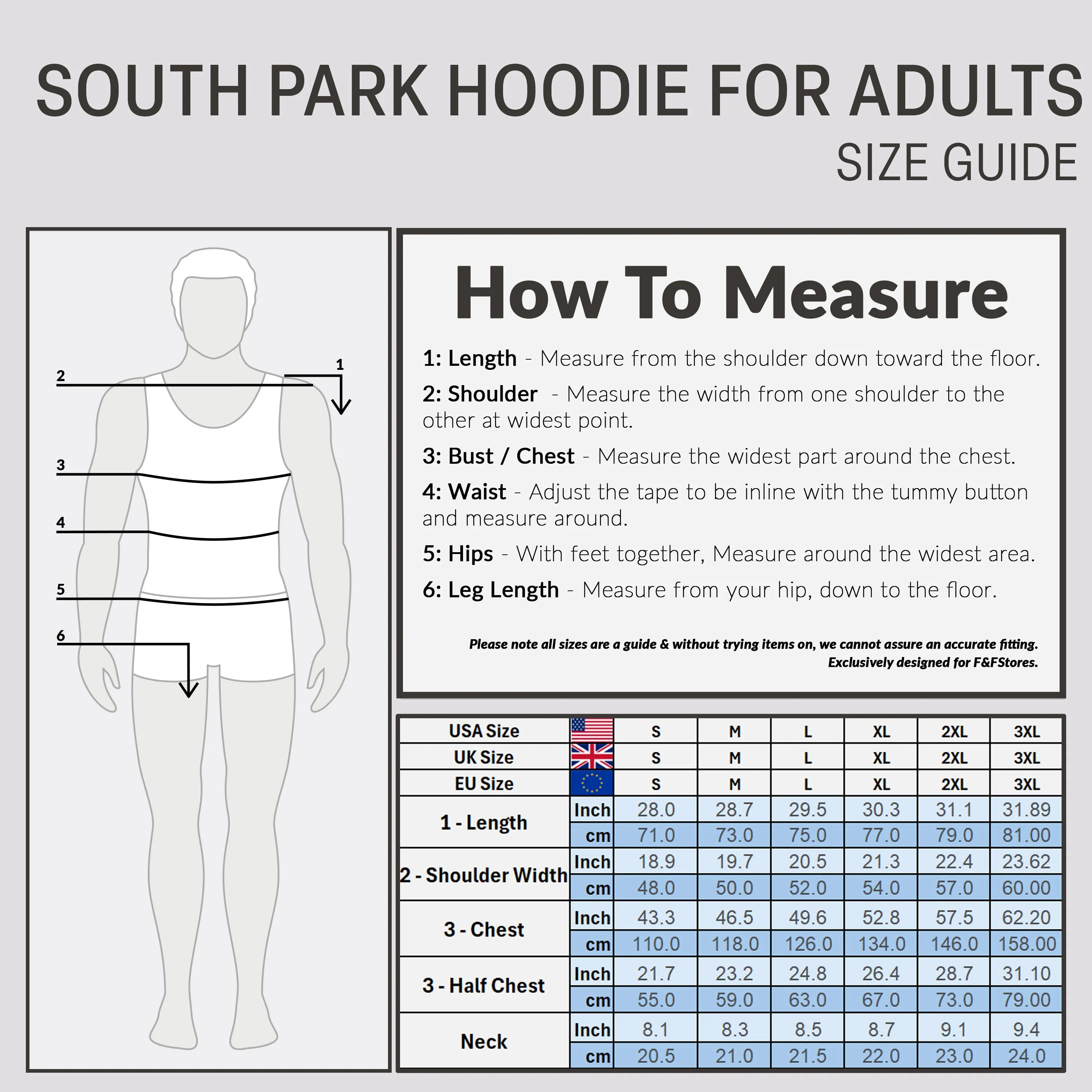 South Park Mens Hoodie, Comfy Stylish Hooded Sweatshirt - Funny Gifts for Him