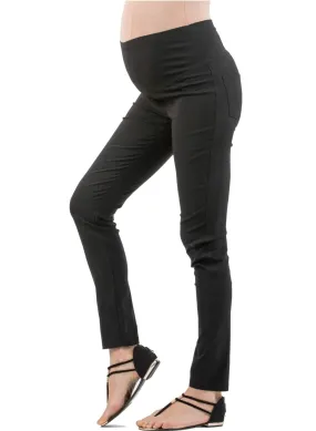 Super Comfortable Skinny Maternity Trousers in Bengaline - Black