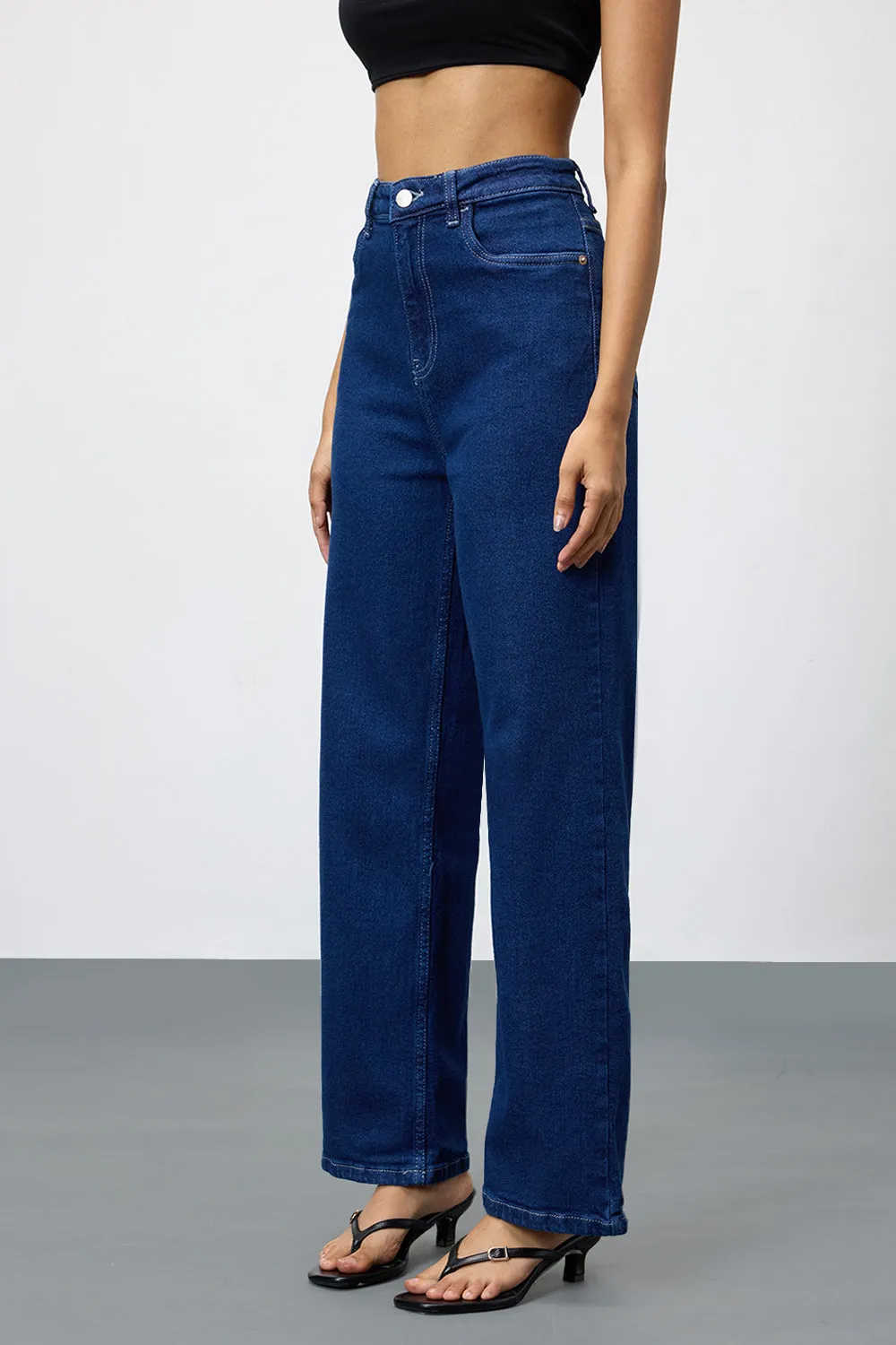 Timeless Blue Straight Leg Jeans