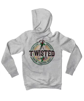 Twisted Candy Cane Colour Back Printed Christmas Hoodie